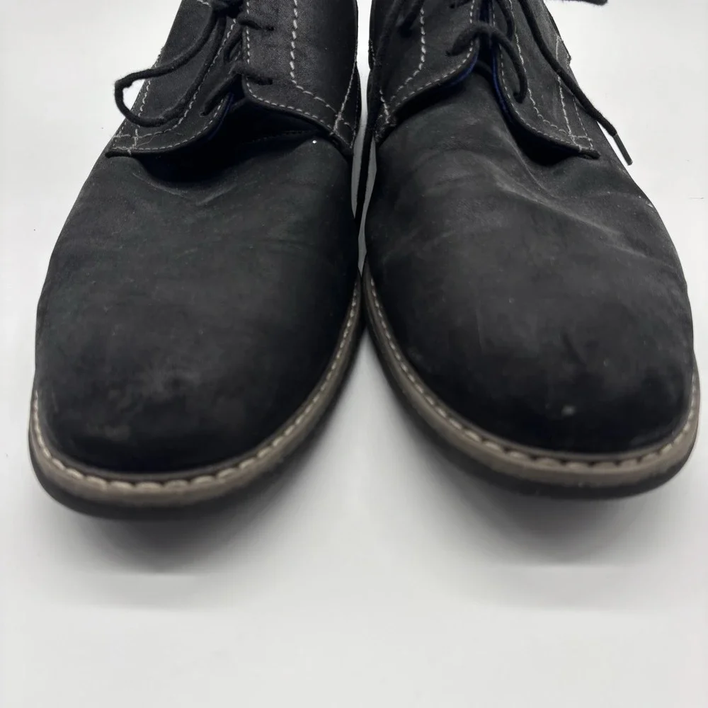 Varese men's‎ shoes,  William, Black With Blue Lining, Size 12W